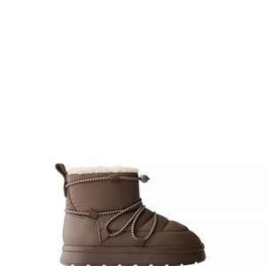 Zara Brown Kids Faux-Shearling Winter Boots - Toddler Size New without tags